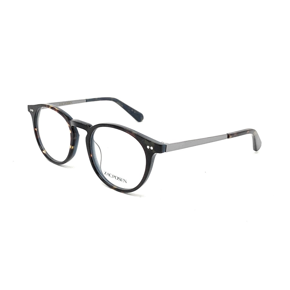 New ZAC POSEN Men's Round Eyeglasses Frames Armand TO Tortoise 49mm